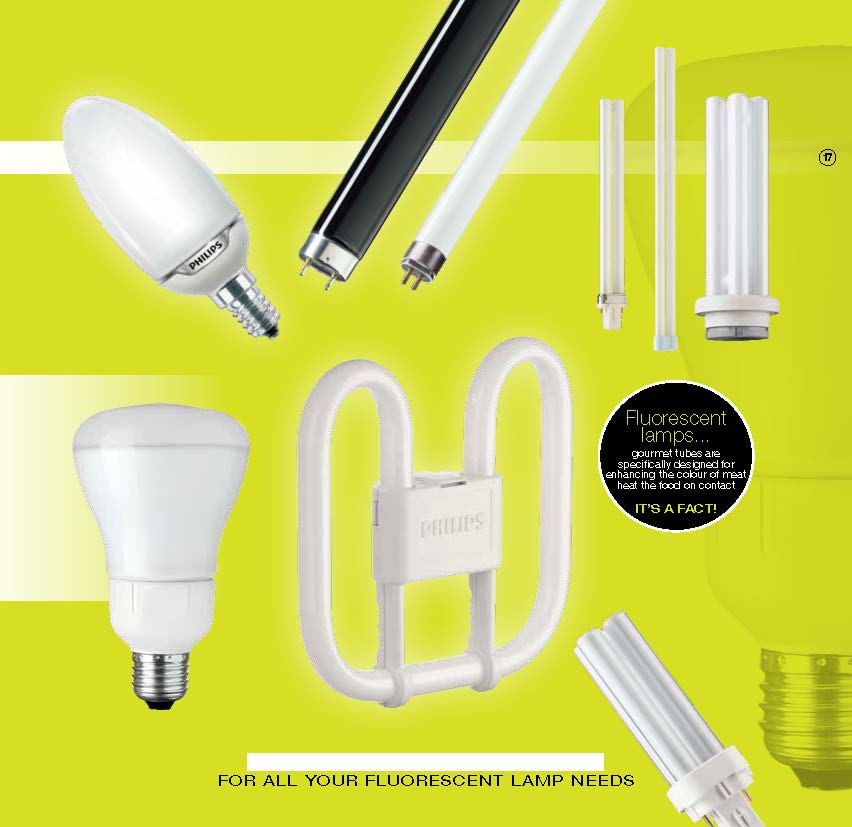 A full range of fluorescent lamps available from City Lighting Chelmsford